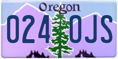 OR license plate 024OJS