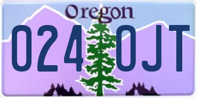 OR license plate 024OJT