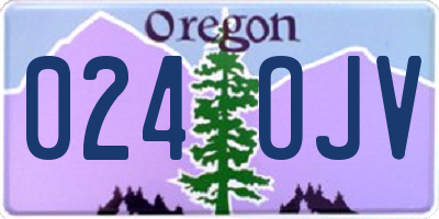 OR license plate 024OJV