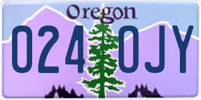 OR license plate 024OJY