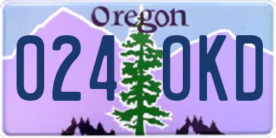 OR license plate 024OKD