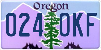 OR license plate 024OKF