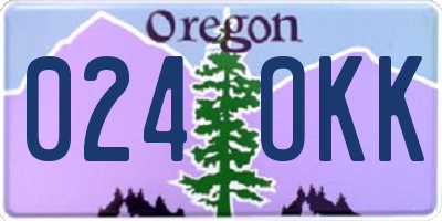 OR license plate 024OKK