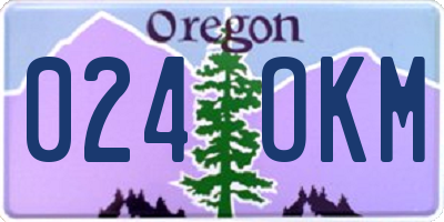 OR license plate 024OKM