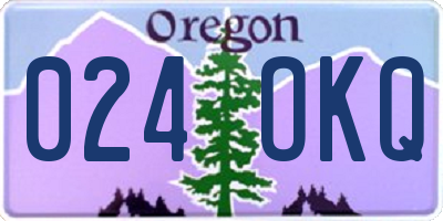 OR license plate 024OKQ