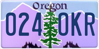 OR license plate 024OKR