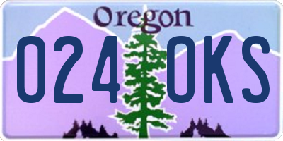 OR license plate 024OKS