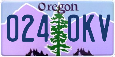 OR license plate 024OKV
