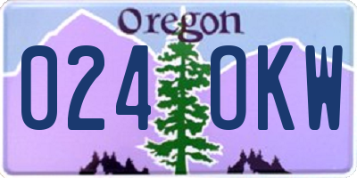 OR license plate 024OKW