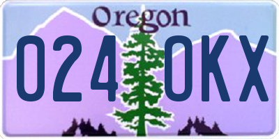 OR license plate 024OKX
