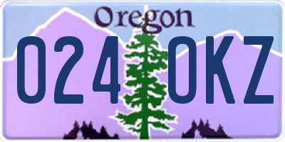 OR license plate 024OKZ