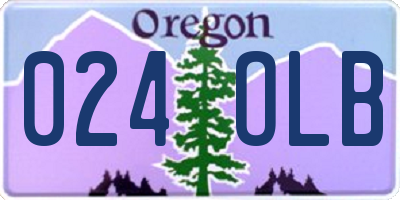 OR license plate 024OLB