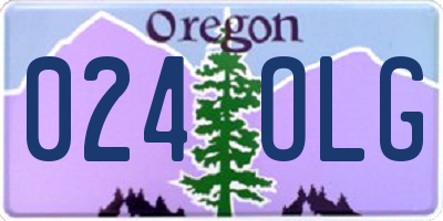 OR license plate 024OLG