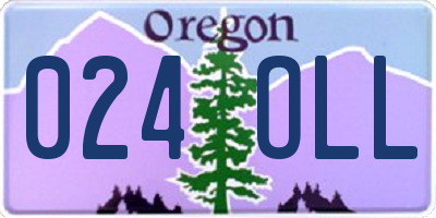 OR license plate 024OLL