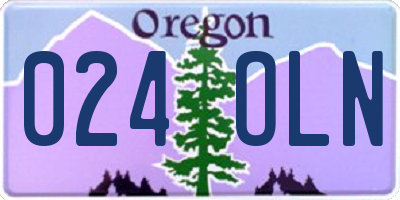 OR license plate 024OLN