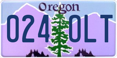 OR license plate 024OLT