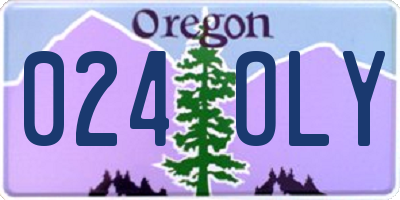 OR license plate 024OLY