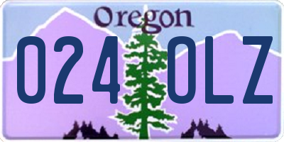 OR license plate 024OLZ