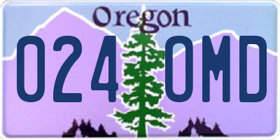 OR license plate 024OMD
