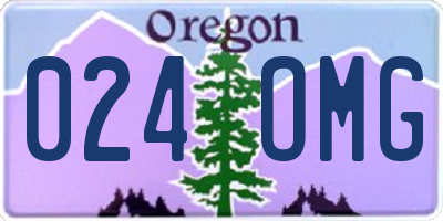 OR license plate 024OMG