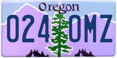 OR license plate 024OMZ
