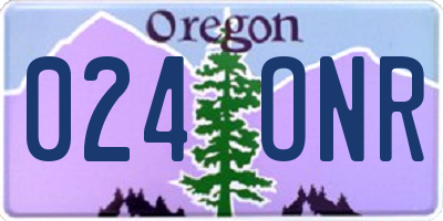 OR license plate 024ONR