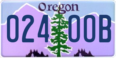OR license plate 024OOB