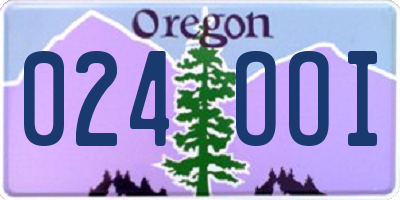 OR license plate 024OOI