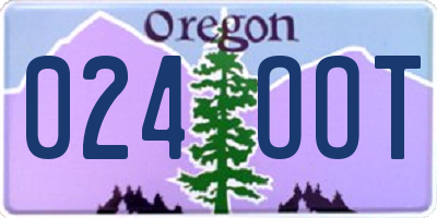 OR license plate 024OOT