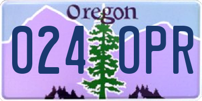 OR license plate 024OPR