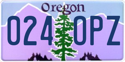 OR license plate 024OPZ