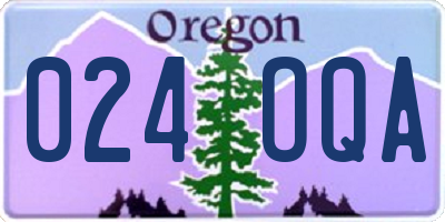 OR license plate 024OQA