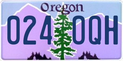 OR license plate 024OQH
