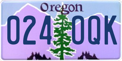 OR license plate 024OQK