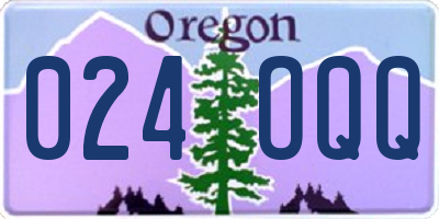OR license plate 024OQQ