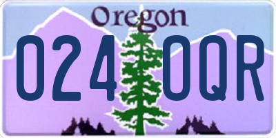 OR license plate 024OQR