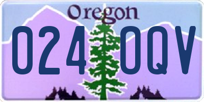 OR license plate 024OQV