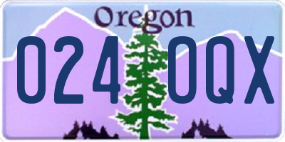 OR license plate 024OQX