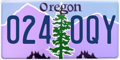 OR license plate 024OQY