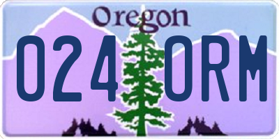 OR license plate 024ORM