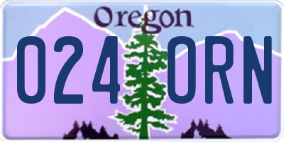 OR license plate 024ORN
