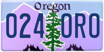 OR license plate 024ORO