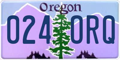 OR license plate 024ORQ