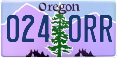 OR license plate 024ORR