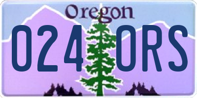 OR license plate 024ORS