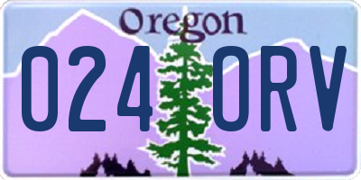 OR license plate 024ORV