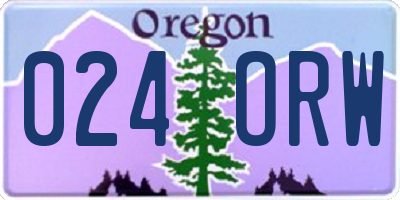 OR license plate 024ORW