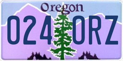 OR license plate 024ORZ