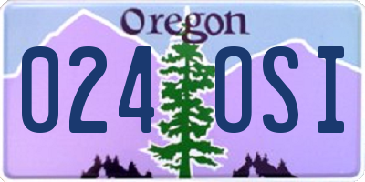 OR license plate 024OSI