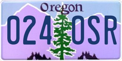 OR license plate 024OSR